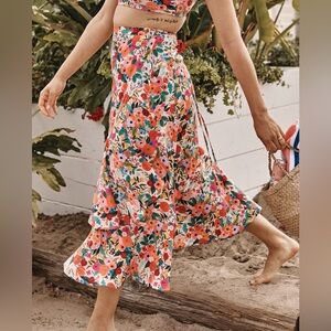 EUC Rifle + Summersalt Garden Party wrap sarong skirt coverup Medium M